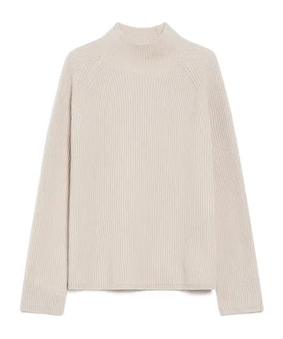 Max Mara Long-sleeved Sweater In White