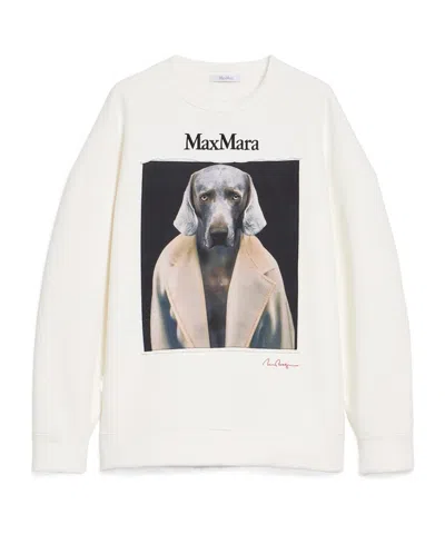 MAX MARA MAX MARA LOGO EMBROIDERED CREWNECK SWEATSHIRT