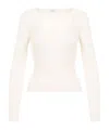 Max Mara Long-sleeved Sweater In White