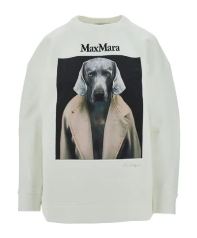 Max Mara Long-sleeved Sweater In White