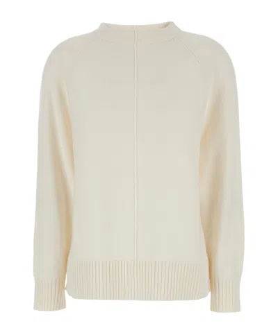 Max Mara Long-sleeved Sweater In White