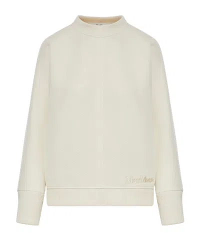Max Mara Long-sleeved Sweater In White