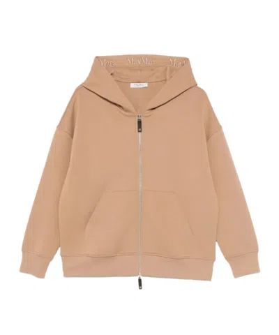 Max Mara Long-sleeved Sweatshirt In Brown