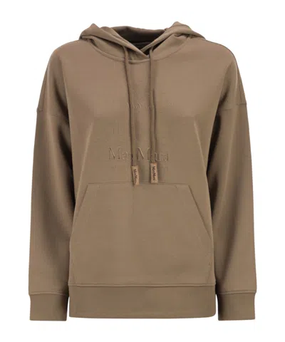 Max Mara Long-sleeved Sweatshirt In Brown