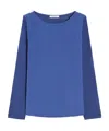 Max Mara Long-sleeved T-shirt In Blue