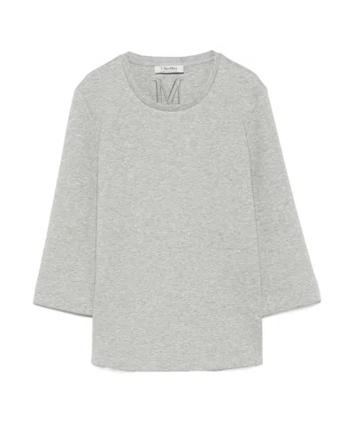 Max Mara Long-sleeved T-shirt In Gray