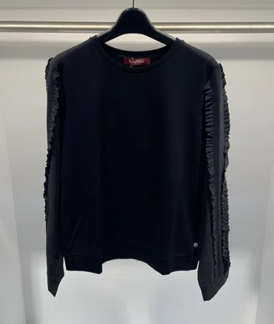 Max Mara Long-sleeved Top In Black