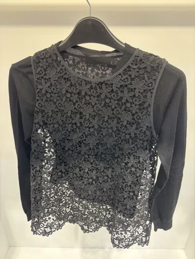 Max Mara Long-sleeved Top In Black