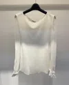 Max Mara Long-sleeved Top In Gray