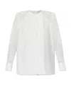 Max Mara Long-sleeved Pure Silk Georgette Shirt