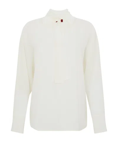 Max Mara Long-sleeved Tops In White