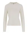 Max Mara Long-sleeved Fitted Top Clothing In White