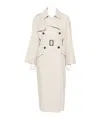 Max Mara Belted Double-breasted Coat In White