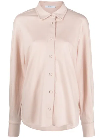 Max Mara Klassisches Langarmshirt In Rosa