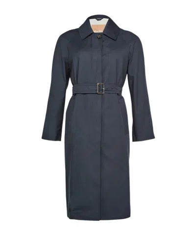 Max Mara Long-sleeved Windbreaker In Blue