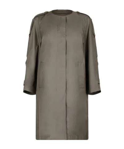 Max Mara Long-sleeved Windbreaker In Clay Color