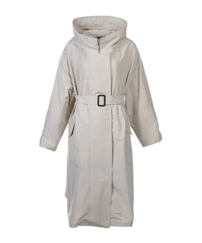 Max Mara Long-sleeved Windbreaker In Gray