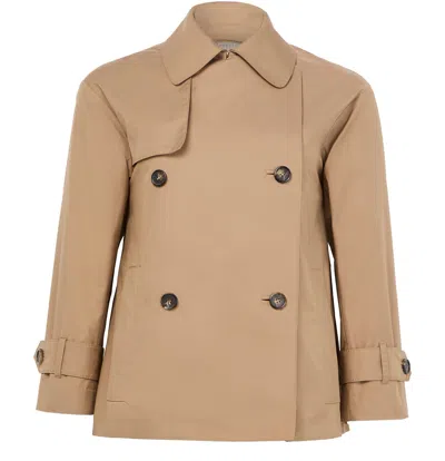 Max Mara Long-sleeved Windbreaker In Cream
