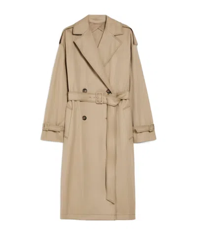 Max Mara Long-sleeved Windbreaker In Nude