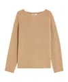Max Mara Long-sleeved Wool And Cashmere Sweaters In Nude