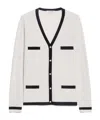 Max Mara Kenya Ecru Wool Cardigan In White