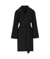 Max Mara Totem Wrap Coat In Black