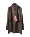 Max Mara Long-sleeved Wool Coat In Brown