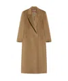 Max Mara Long-sleeved Wool Coat In Brown