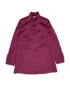 Max Mara Long-sleeved Wool Coat In Red