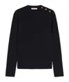 Max Mara Long-sleeved Wool Pullover In Black
