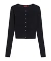 Max Mara Women's Feriale Wool And Silk Cardigan In Black