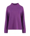 Max Mara Long-sleeved Wool Sweater In Purple