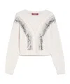 Max Mara Long-sleeved Wool Sweater In White