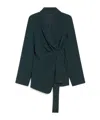 Max Mara Long-sleeved Wrap Jacket In Green