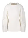 Max Mara Long-sleeved Sweater In White