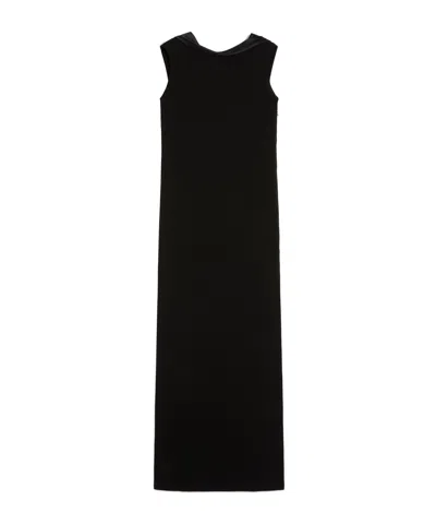 Max Mara Long Sleeveless Dress In Black