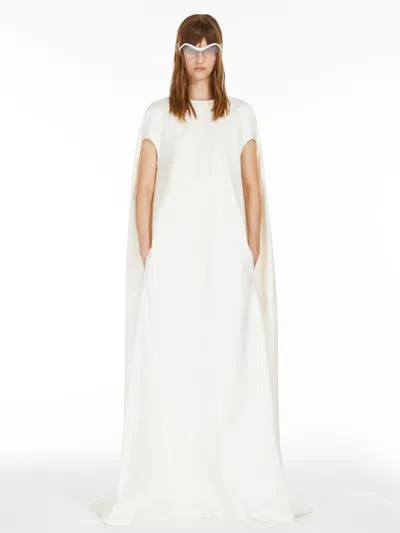 Max Mara Long Sleeveless Dress In Milk