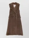 Max Mara Sleeveless Double-breasted Coat Boario In Black