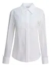Max Mara Long-sleeves Buttoned-cuff Shirt In White