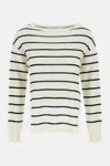 Max Mara White Striped T-shirt In White