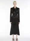 Max Mara Long Slit Wrap-style Skirt In Black