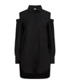 Max Mara Off-shoulder Long Sleeve Solid Shirt In Black