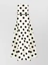 Max Mara Long Strapless Dress Polka Dots