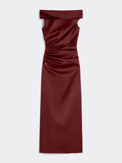 MAX MARA LONG STRETCH SATIN DRESS