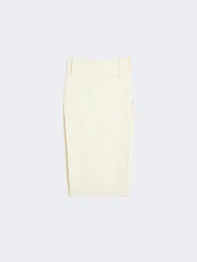 Max Mara Long Stretch Viscose Skirt In White