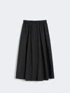 Max Mara Long Taffeta Skirt In Black