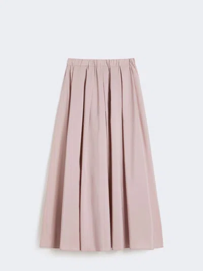 Max Mara Long Taffeta Skirt In Pink