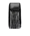 Max Mara Mini Soffy Bag In Nappa With Fringes In Black