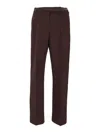 Max Mara Tailored Pleated Trousers With Pockets In Brown