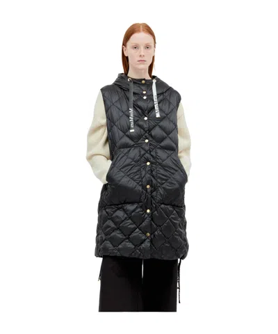 Max Mara Long Vest In Black